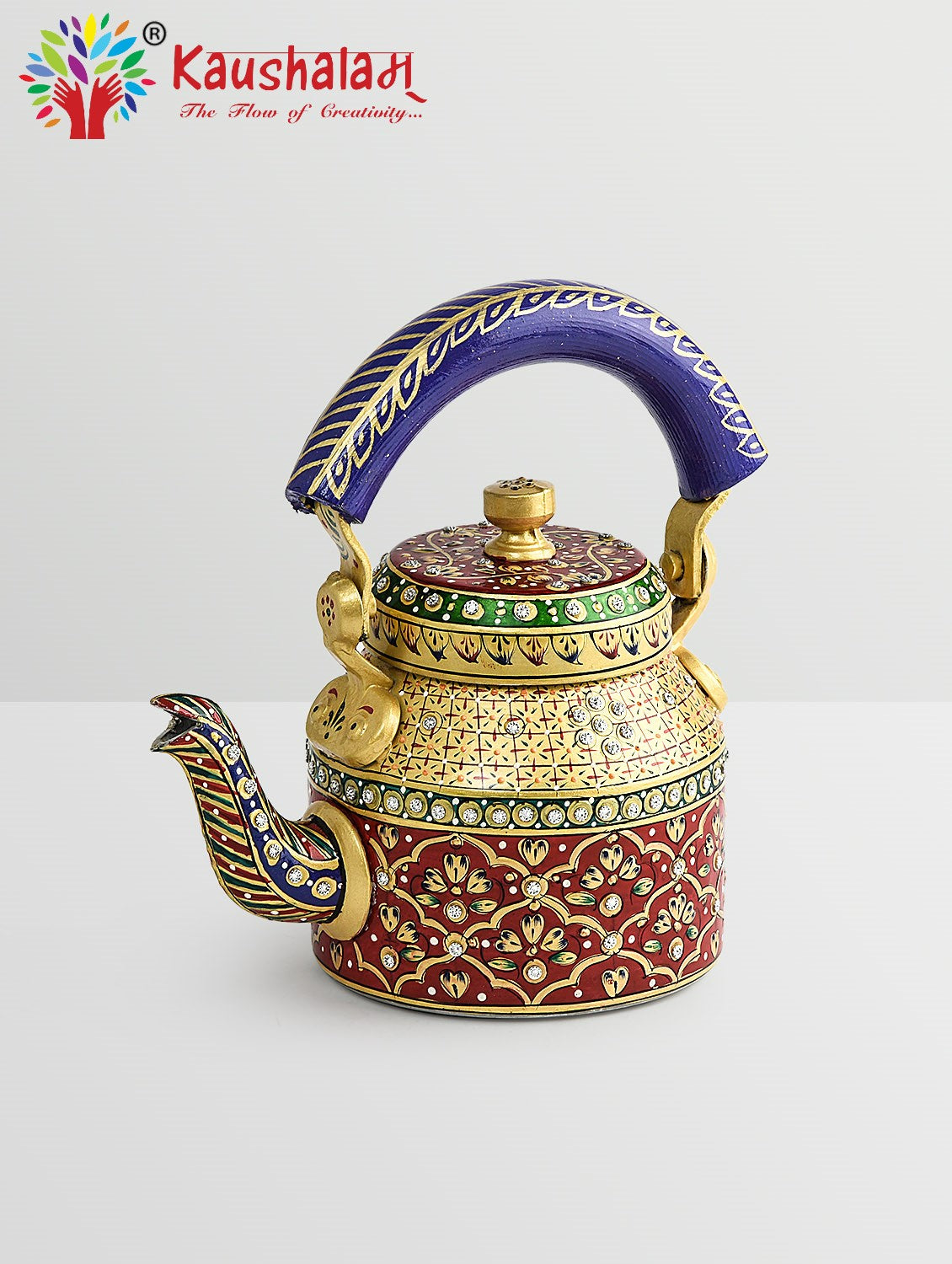 Hand Painted Tea Kettle : "Meraki"