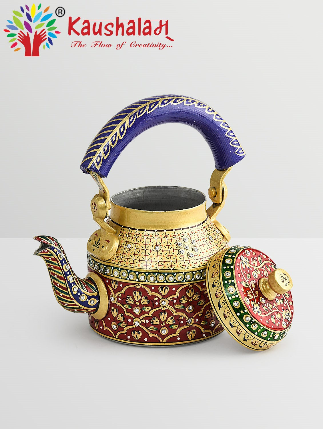 Hand Painted Tea Kettle : "Meraki"