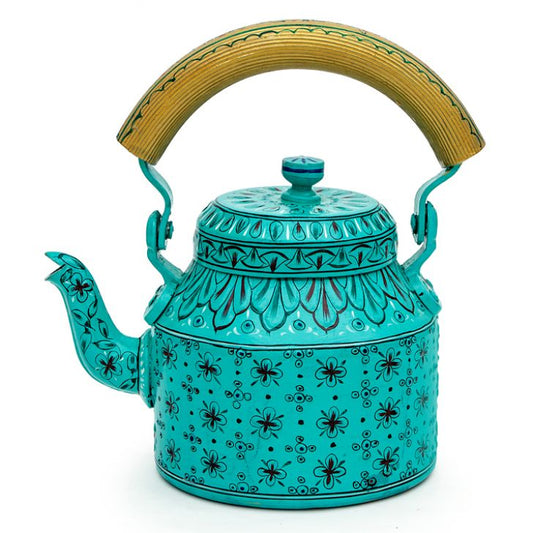 Hand Painted Kettle : Royal Turquoise