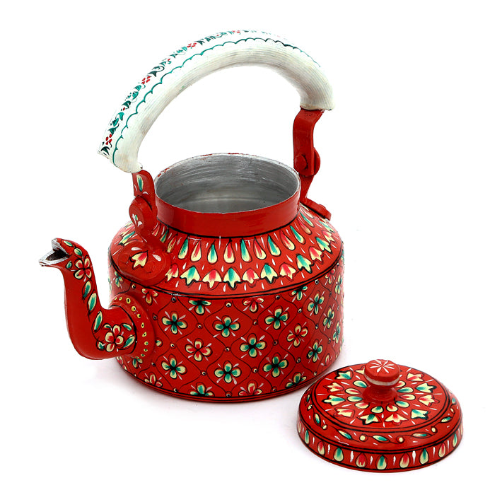 Hand Painted Kettle : Vermillion