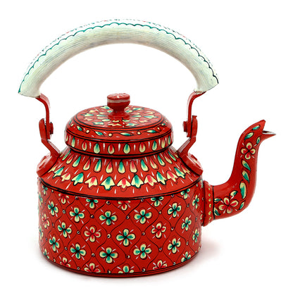 Hand Painted Kettle : Vermillion