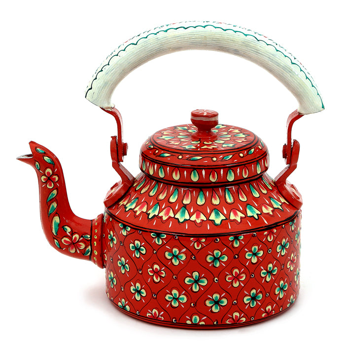 Hand Painted Kettle : Vermillion