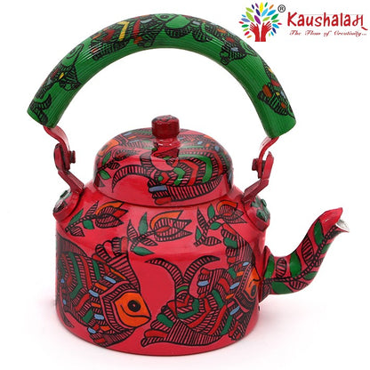 Hand Painted Kettle : Pink Fish