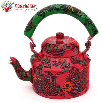 Hand Painted Kettle : Pink Fish