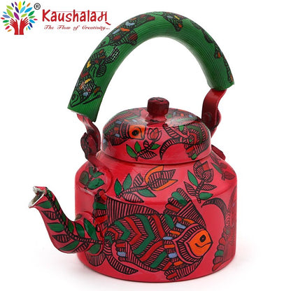 Hand Painted Kettle : Pink Fish