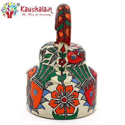 Hand Painted Kettle : Peacock couple