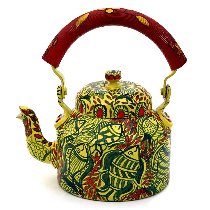 Hand Painted Kettle : Yellow Pond