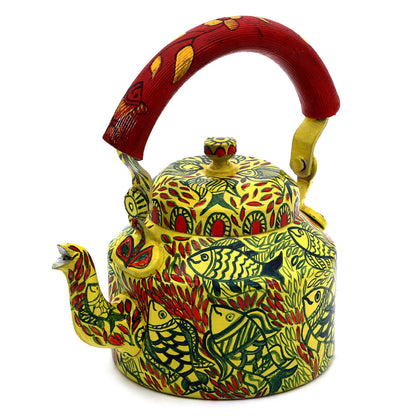 Hand Painted Kettle : Yellow Pond