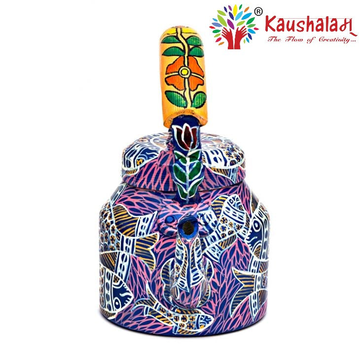 Hand Painted Kettle : Fish Pond