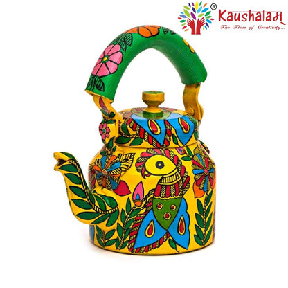 Hand Painted Kettle : Parrots