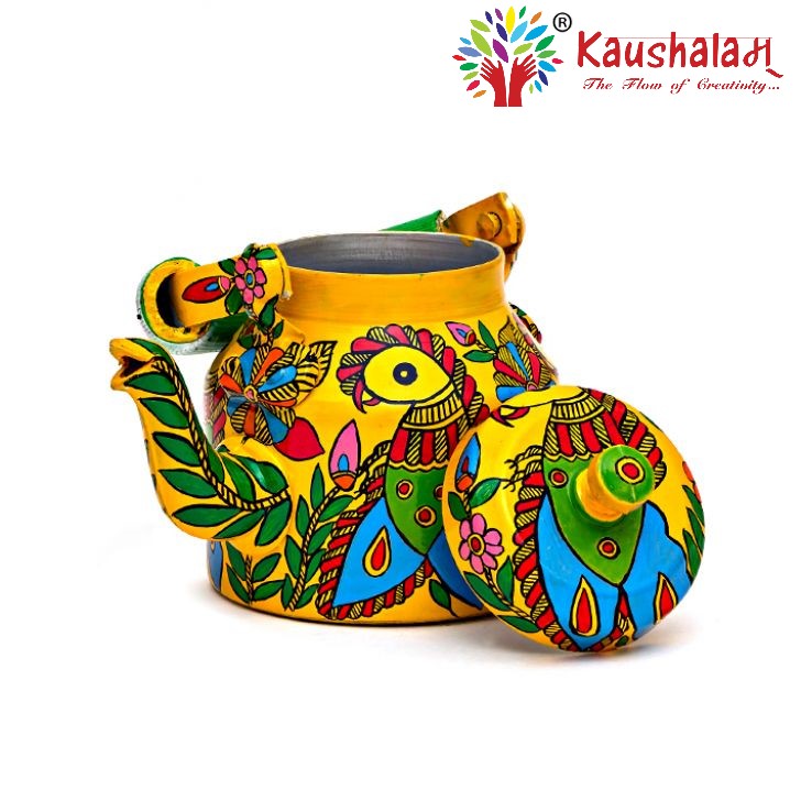 Hand Painted Kettle : Parrots