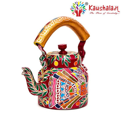 Hand Painted Kettle : Peacock