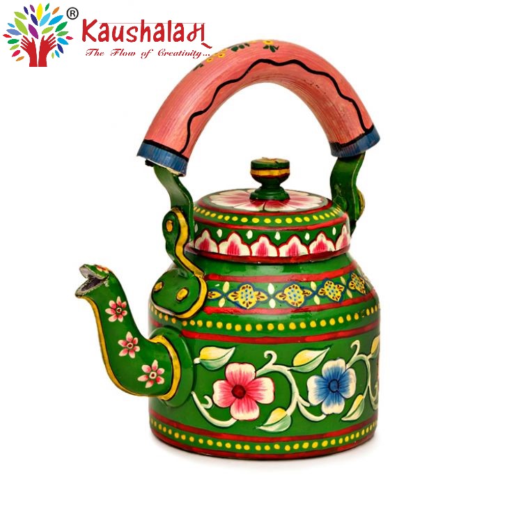 Hand Painted Kettle : Floral