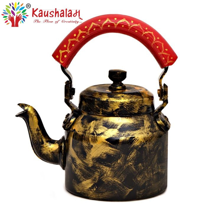 Hand Painted Kettle : Black Antiqua