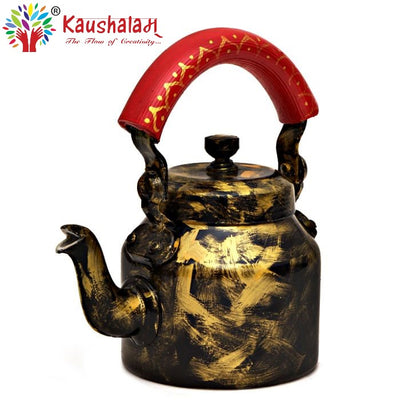 Hand Painted Kettle : Black Antiqua