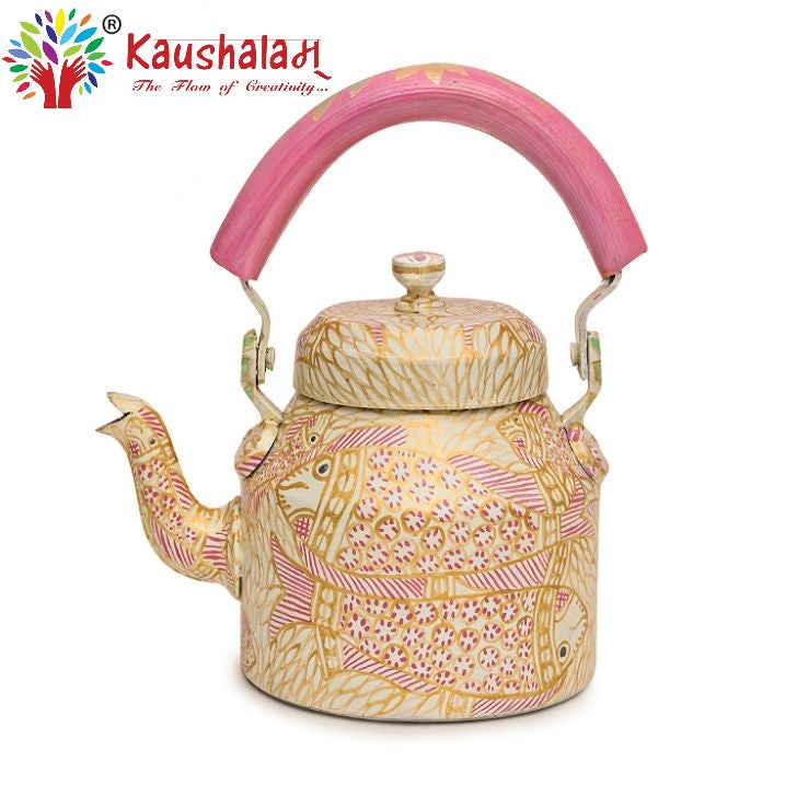 Hand Painted Kettle : Pink Pond