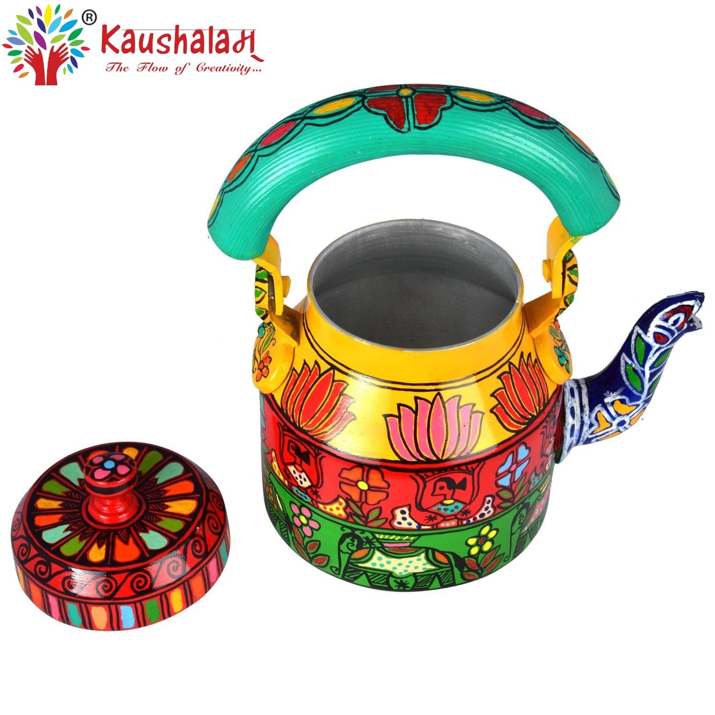 Kaushalam Tea Kettle : Celebration Madhubani Art