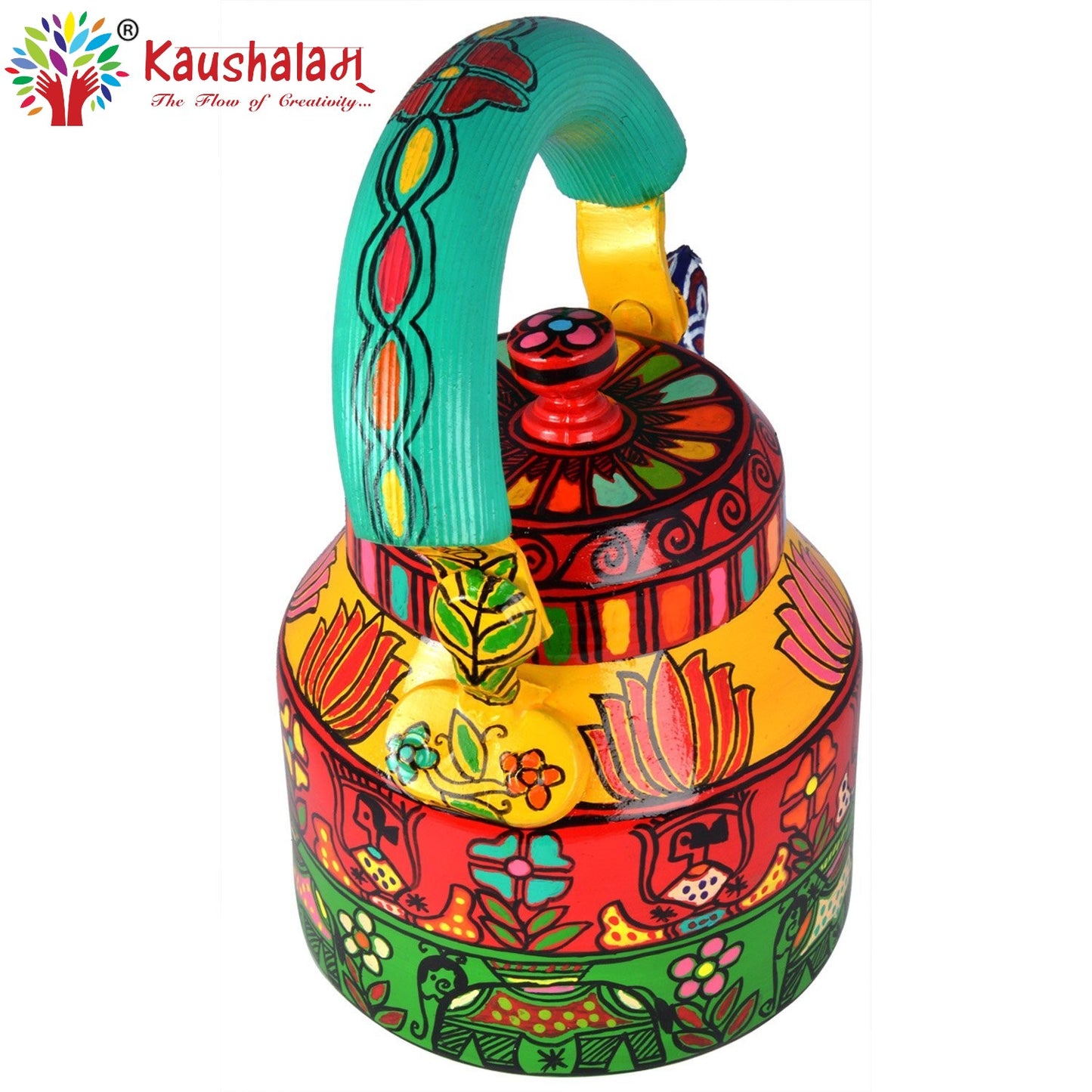 Kaushalam Tea Kettle : Celebration Madhubani Art