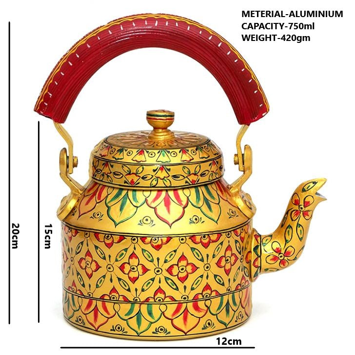 Hand Painted Kettle : Golden Glow