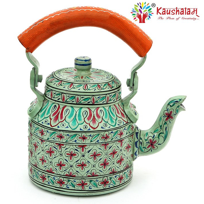 Hand Painted Kettle : The Seeker: A walk towards spirituality