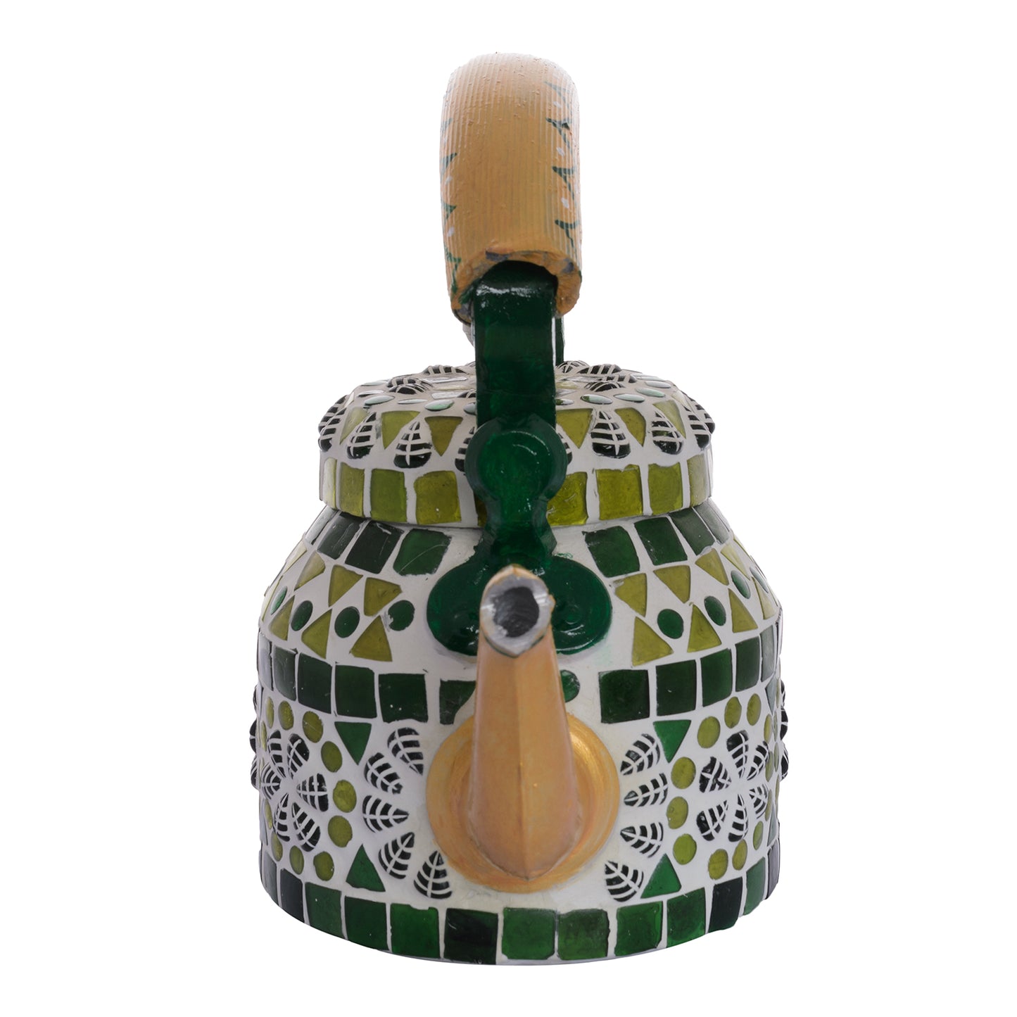 KAUSHALAM MOSAIC TEA KETTLE : GREEN