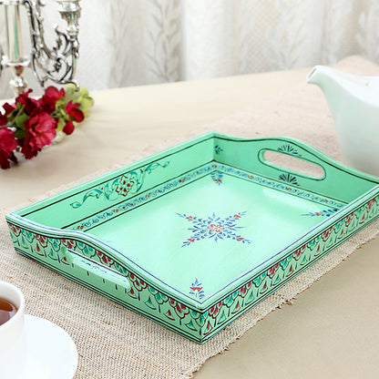 Hand Painted Serving Tray - Classic Sea Green