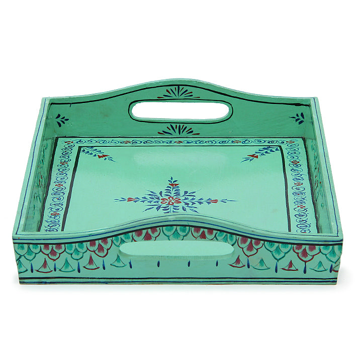 Hand Painted Serving Tray - Classic Sea Green