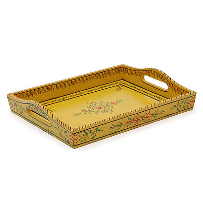 Kaushalam Large Tray: Yellow