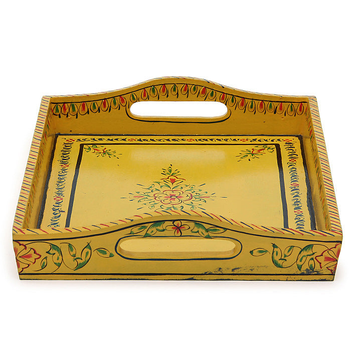 Kaushalam Large Tray: Yellow