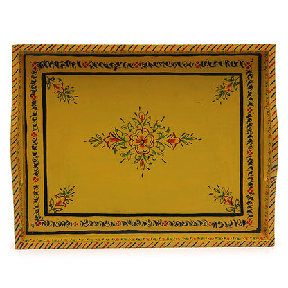 Kaushalam Large Tray: Yellow