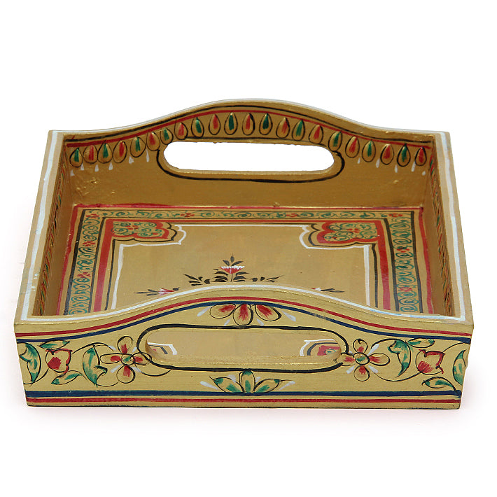 HANDPAINTED TRAY: GOLDEN