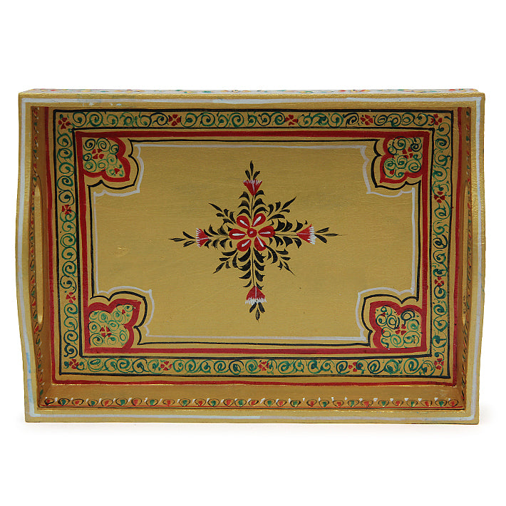 HANDPAINTED TRAY: GOLDEN