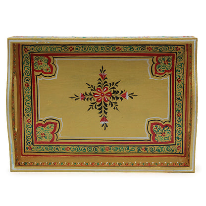 HANDPAINTED TRAY: GOLDEN