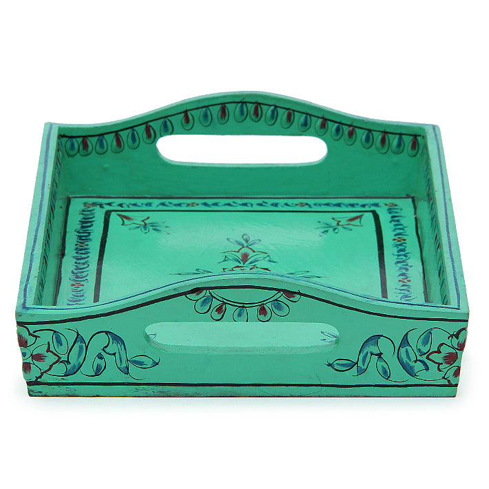 HANDPAINTED TRAY: BLUE