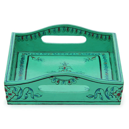 HANDPAINTED TRAY: BLUE