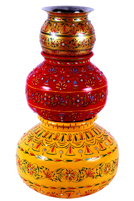 Traditional Indian Kalash Set of 3 pieces : Wedding Kalash