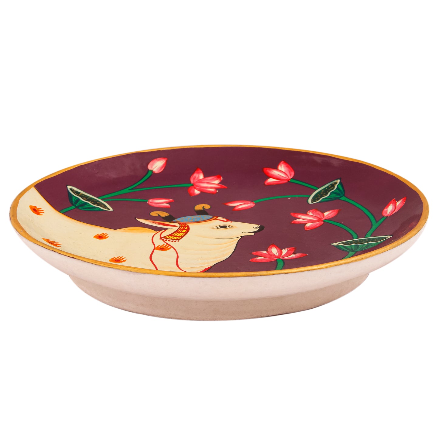 Hand Painted Ceramic Wall Plate : Pichwai