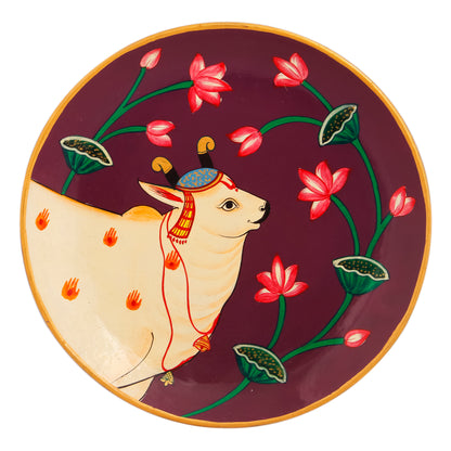 Hand Painted Ceramic Wall Plate : Pichwai