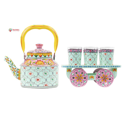 "Habibi" - Hand painted Tea set with tea trolley