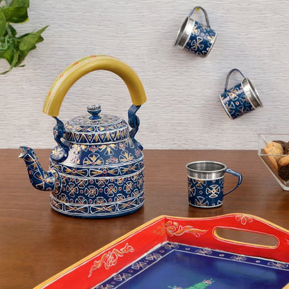 KAUSHALAM TEA SET: ROYAL BLUE