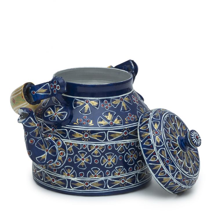 KAUSHALAM TEA SET: ROYAL BLUE