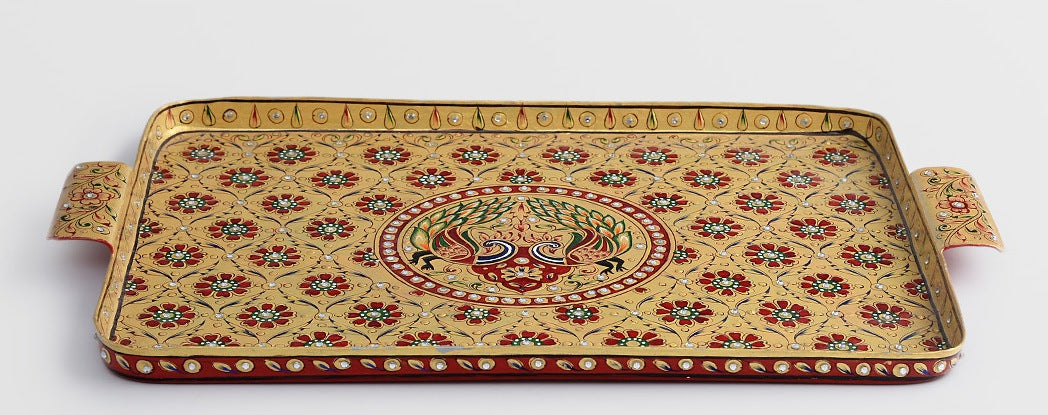 KAUSHALAM TRAY: Mughal Peacock