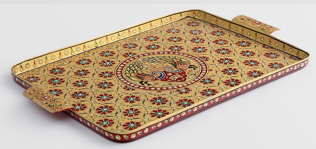 KAUSHALAM TRAY: Mughal Peacock