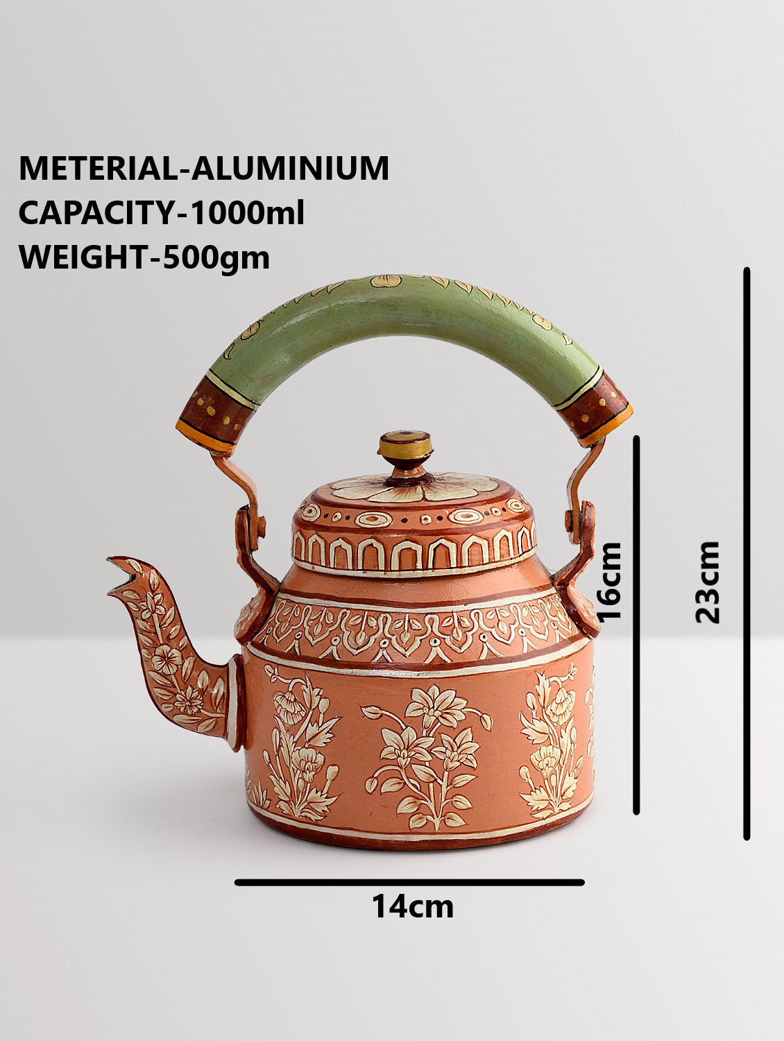 Hand Painted Kettle : Jaipur Haveli